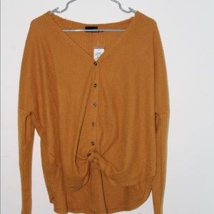 Urban Outfitters Thermal Button-Front Top